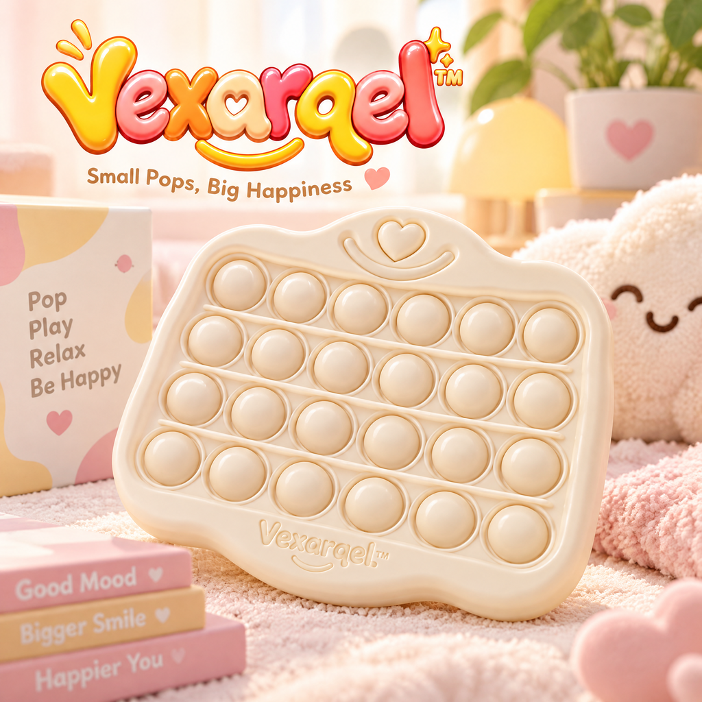 Vexarqel™ Cream Heart Pop-It Fidget Toy — main view