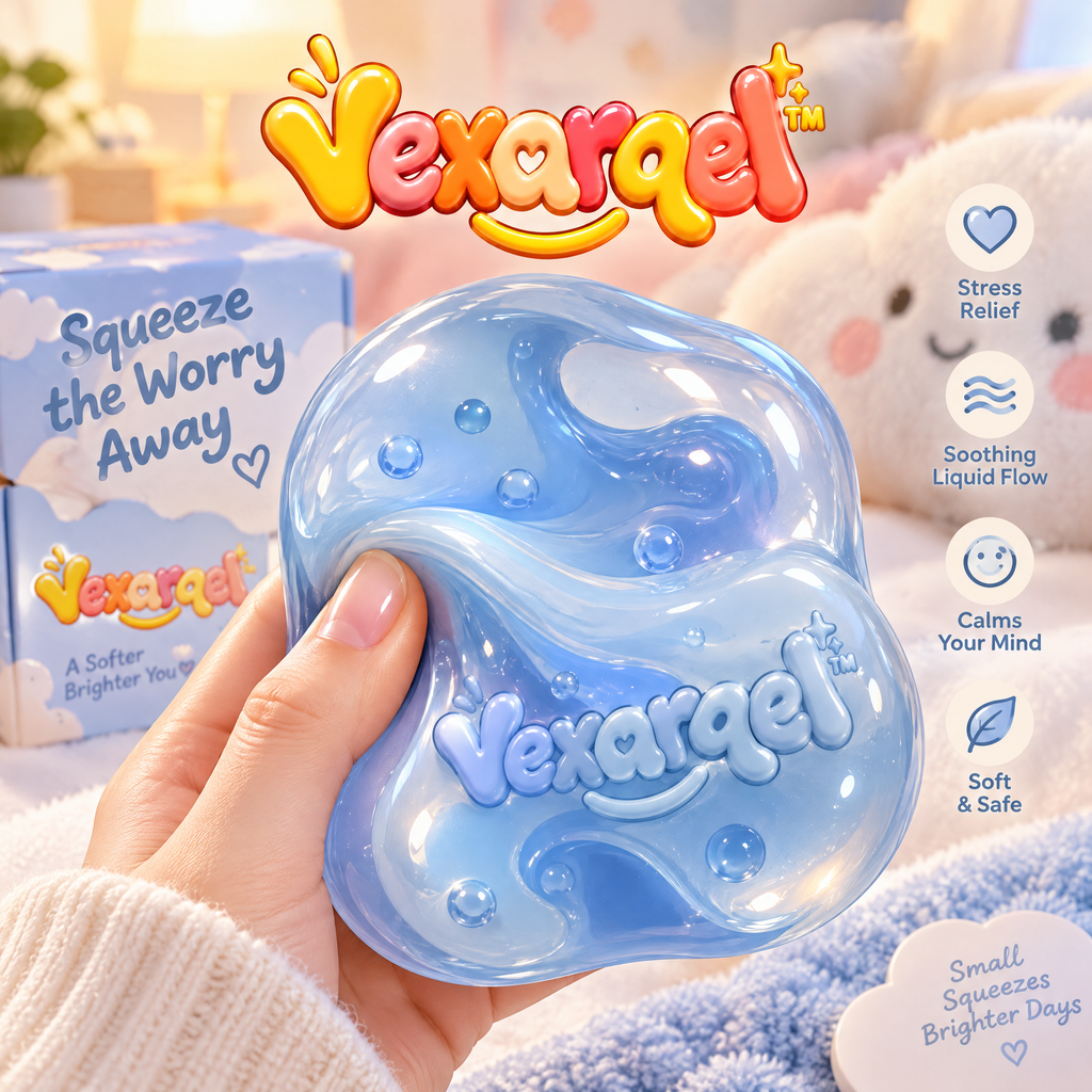 Vexarqel™ Blue Wave Liquid Sensory Squeeze Toy — main view