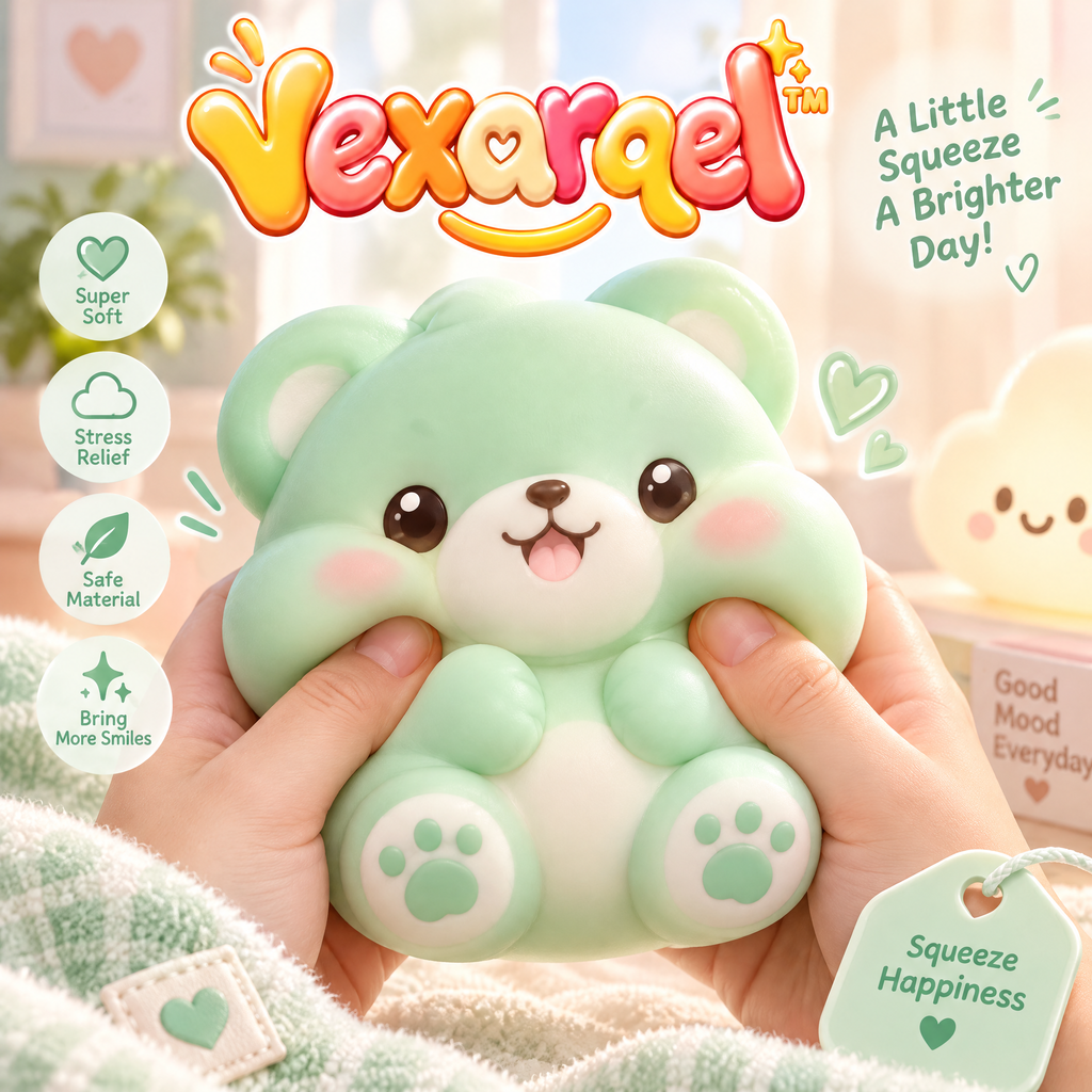 Vexarqel™ Mint Green Bear Squishy Toy — main view