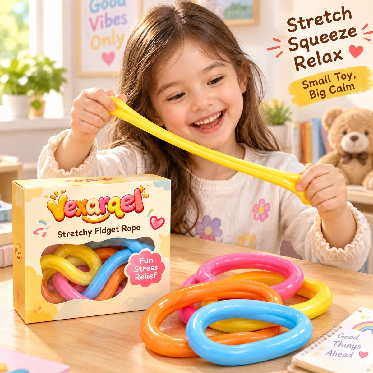 Vexarqel™ Colorful Stretchy Fidget Rope Set — everyday play