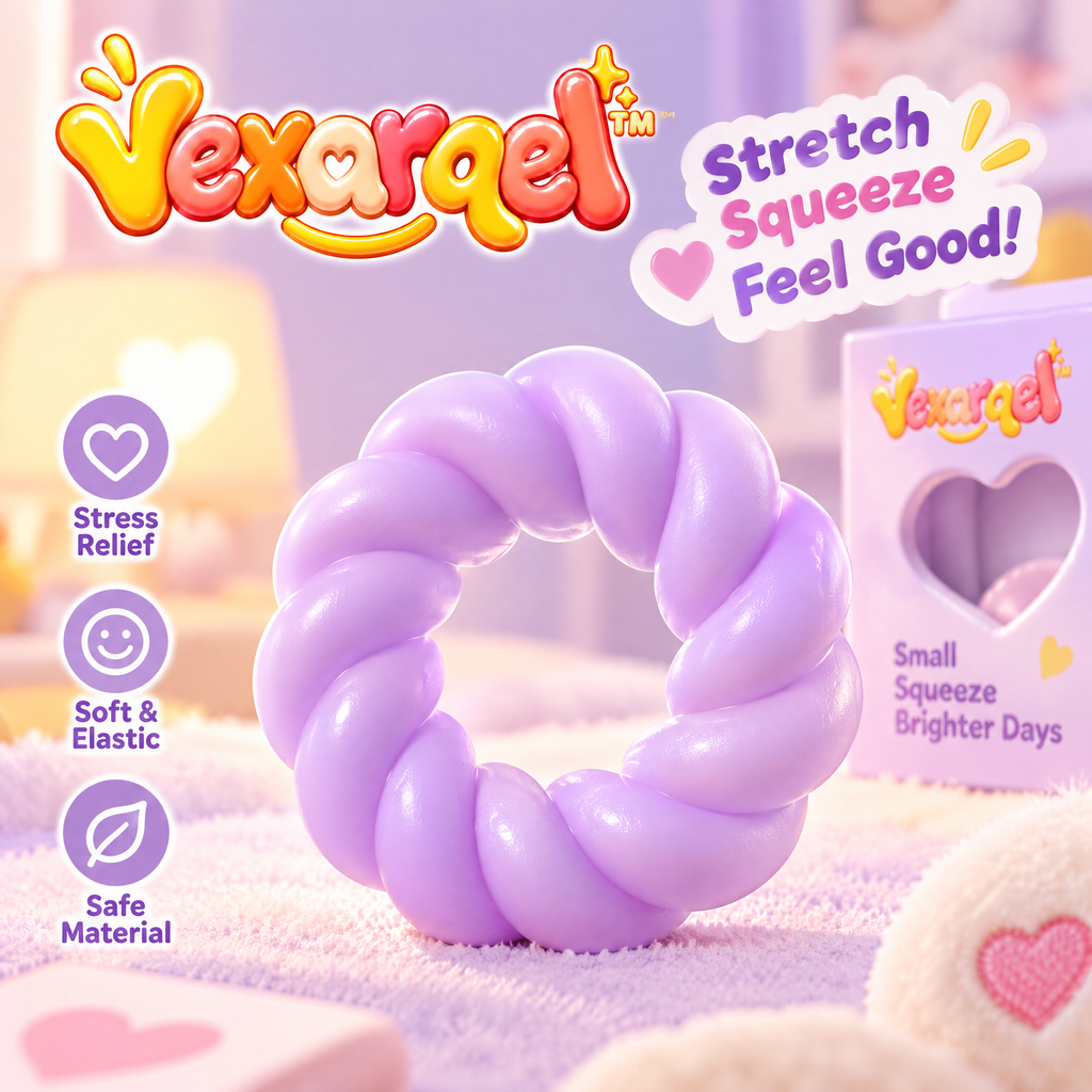 Vexarqel™ Lavender Twist Ring Fidget Toy — main view